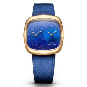 Lapis & Blue Sunray In Gold