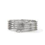Naga Multi Coil Bracelet, Sterling Silver, Diamonds