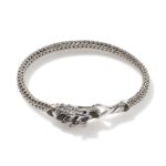 Naga Bracelet, Sterling Silver, Pavé, 5MM