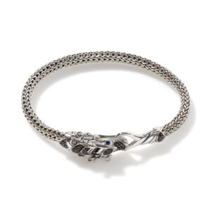 Naga Bracelet, Sterling Silver, Pavé, 5MM