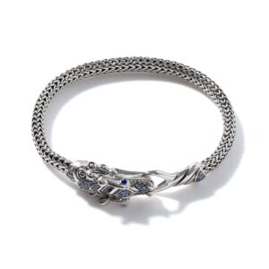 Naga Bracelet, Sterling Silver, Pavé, 5MM
