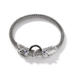 Naga Bracelet, Sterling Silver, Pavé, 5MM
