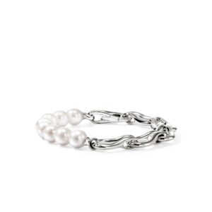 Surf Bracelet, Sterling Silver, Pearls