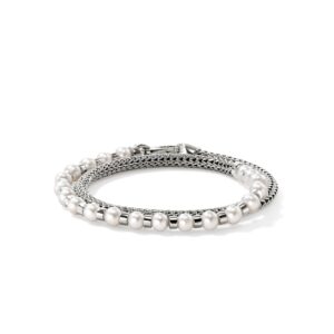JH Essential Pearl Wrap Bracelet, Sterling Silver