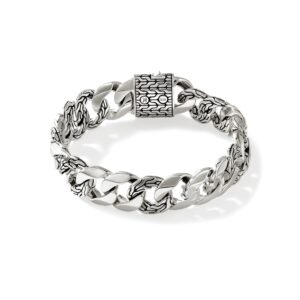 Curb Bracelet, Sterling Silver, 14MM