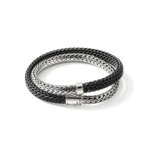 Icon Wrap, Sterling Silver, Rubber, 8MM