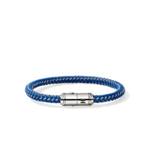 Cord Bracelet, Sterling Silver, Rubber