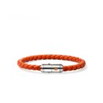 Leather Bracelet, Sterling Silver, 6MM