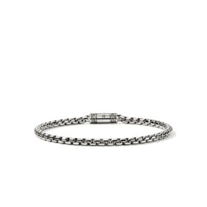Box Chain Bracelet, Sterling Silver, 3.7MM