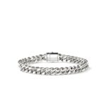 Curb Chain Bracelet, Sterling Silver, 7MM