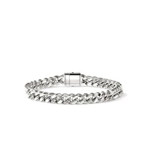 Curb Chain Bracelet, Sterling Silver, 7MM