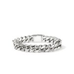 Curb Chain Bracelet, Sterling Silver, 11MM