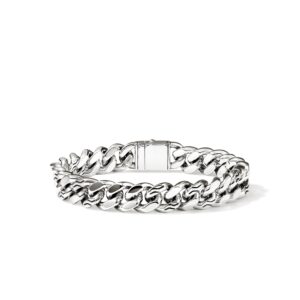 Curb Chain Bracelet, Sterling Silver, 11MM
