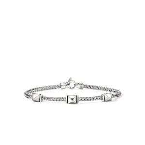 Icon Stud Bracelet, Sterling Silver,  2.5MM
