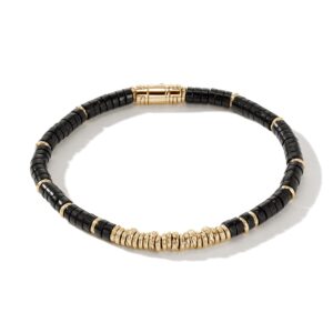 Heishi Bracelet, Gold, Hardstones, 4MM