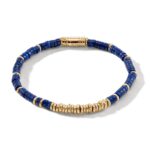 Heishi Bracelet, Gold, Hardstones, 4MM