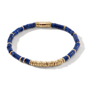 Heishi Bracelet, Gold, Hardstones, 4MM