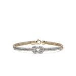 Love Knot Bracelet, Gold, Diamonds