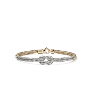 Love Knot Bracelet, Gold, Diamonds