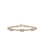Icon Stud Bracelet, Gold, Diamonds, 2.5MM