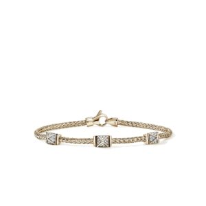 Icon Stud Bracelet, Gold, Diamonds, 2.5MM