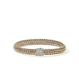 Icon Bracelet, Gold, Diamonds, 7.5MM