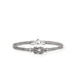 Love Knot Bracelet, Sterling Silver, Diamonds