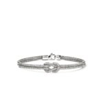 Love Knot Bracelet, Sterling Silver, Diamonds