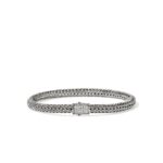 Icon Bracelet, Sterling Silver, Diamonds, 5MM