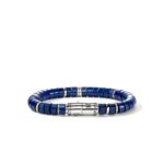 Heishi Bracelet, Sterling Silver, Lapis Lazuli, 8MM