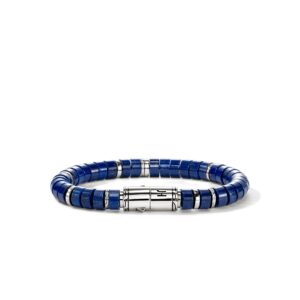 Heishi Bracelet, Sterling Silver, Lapis Lazuli, 8MM