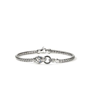 Naga Bracelet, Sterling Silver, Black Sapphire, 3.5MM