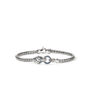 Naga Bracelet, Sterling Silver, Blue Sapphires, 3.5MM