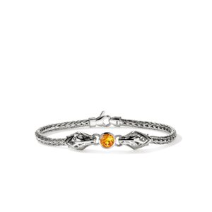 Naga Bracelet, Sterling Silver, Citrine, Diamond 3.5MM