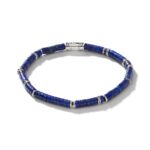 Heishi Bracelet, Sterling Silver, Hardstones, 4MM