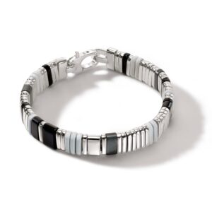 Colorblock Bracelet, Silver