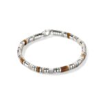 Colorblock Bracelet, Silver, Slim