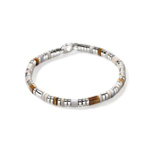 Colorblock Bracelet, Silver, Slim