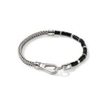 Heishi Chain Bracelet, Sterling Silver, Hardstones, 4MM