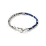 Heishi Chain Bracelet, Sterling Silver, Hardstones, 4MM