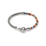 Heishi Chain Bracelet, Sterling Silver, Hardstones, 4MM