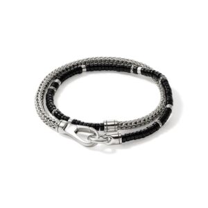 Heishi Chain Wrap, Sterling Silver, Hardstones, 4MM