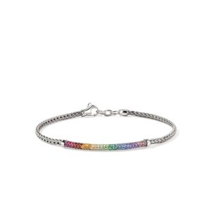 Rainbow Bracelet, Sterling Silver, Gemstones