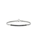 JH Essential Pavé Bracelet, Sterling Silver, Gemstones, 2.5MM