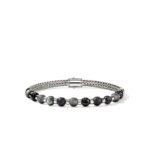 Beaded Bracelet, Sterling Silver, Hardstones