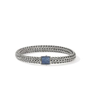 Icon Bracelet, Sterling Silver, Gemstones, 7.5MM