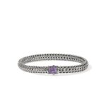 Icon Bracelet, Sterling Silver, Gemstones, 6.5MM