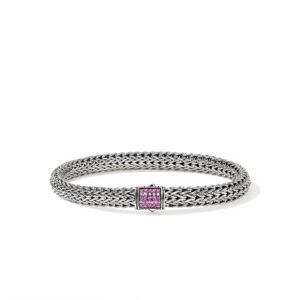 Icon Bracelet, Sterling Silver, Gemstones, 6.5MM