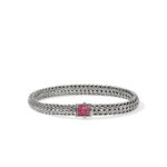 Icon Bracelet, Sterling Silver, Gemstones, 6.5MM