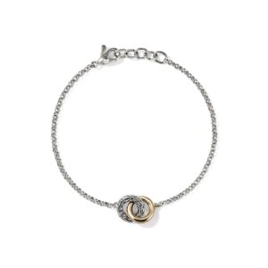 JH Essential Link Bracelet, Sterling Silver, Gold, 2MM